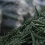 Green peas in vegetable market